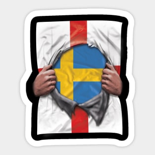 Sweden Flag English Flag Ripped - Gift for Swede From Sweden Sticker